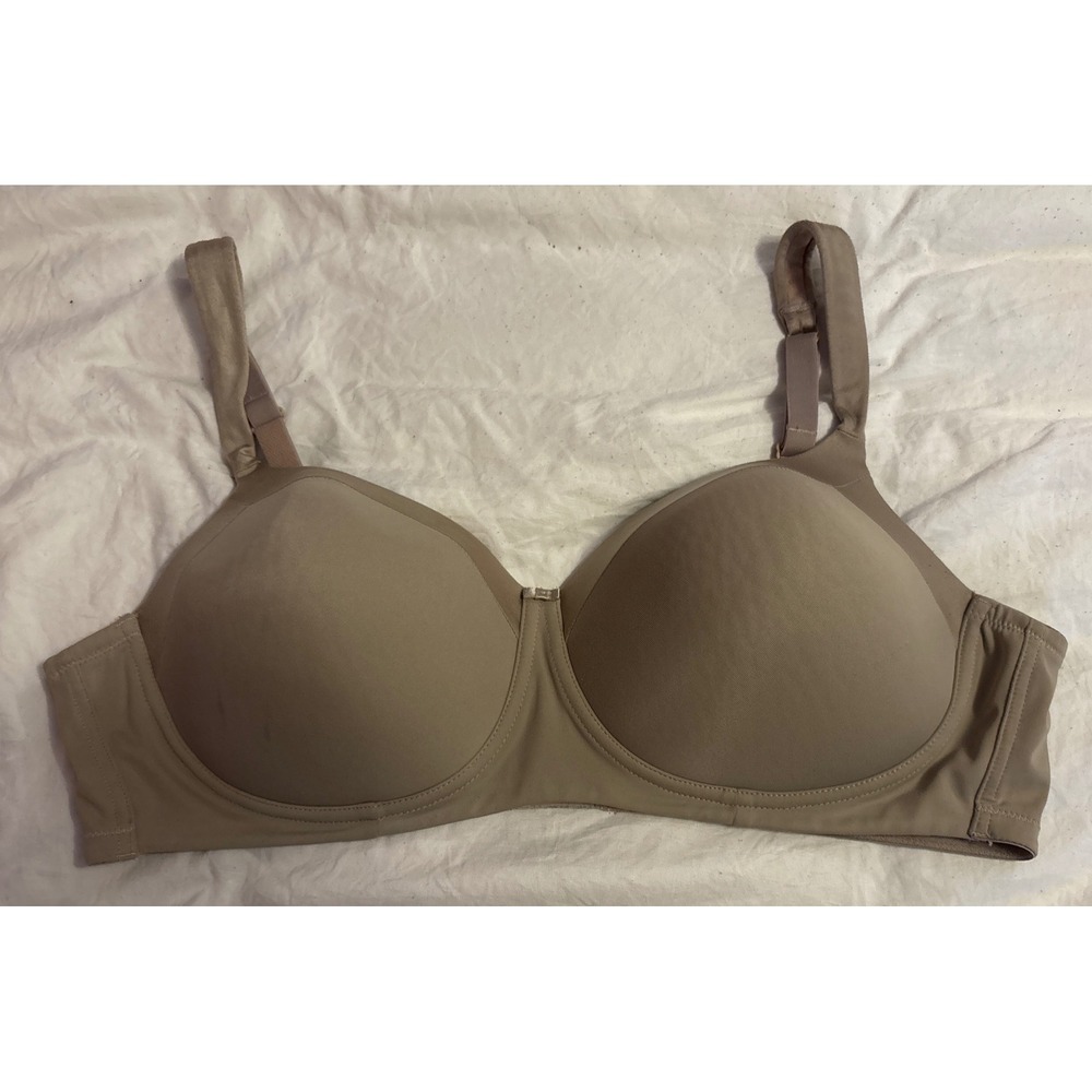 Playtex Secrets Beige Full Figure Wirefree Balconette TruSupport Bra, 42C (4824)